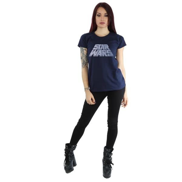 Star Wars Womens/Ladies Silver Logo Cotton T-Shirt