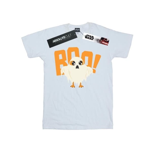 Star Wars Flickor Den sista jedi Halloween Ghost Porg Bomulls-T-shirt White 5-6 Years