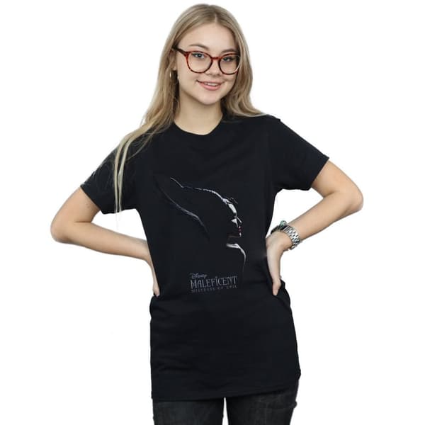 Disney Womens/Ladies Maleficent Mistress Of Evil Poster Cotton Boyfriend T-Shirt