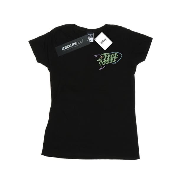Disney Womens/Ladies Toy Story Neon Pizza Planet Breast Print Cotton T-Shirt