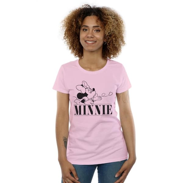 Disney Dam/Tjej Minnie Mouse Kiss T-shirt i bomull