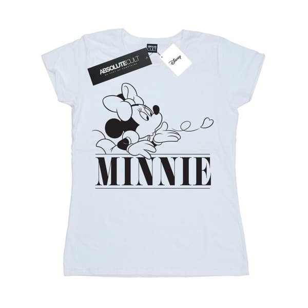 Disney Dam/Tjej Minnie Mouse Kiss T-shirt i bomull