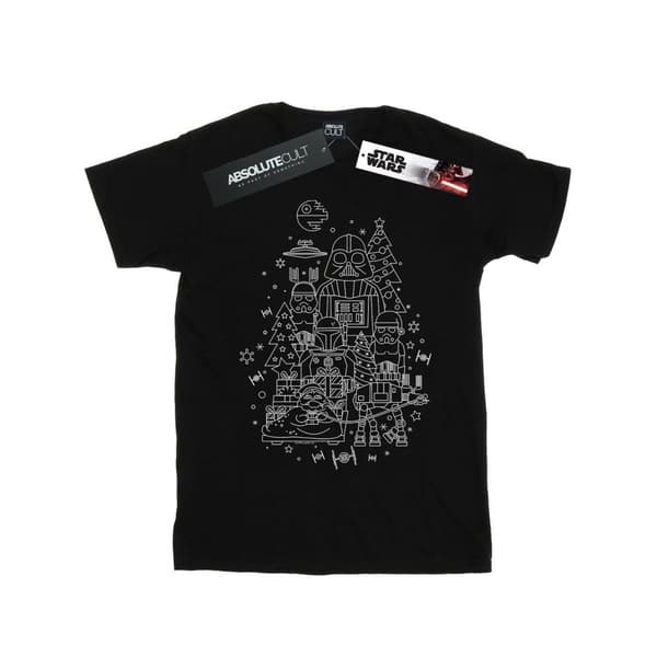 Star Wars Womens/Ladies Empire Christmas Cotton Boyfriend T-Shirt