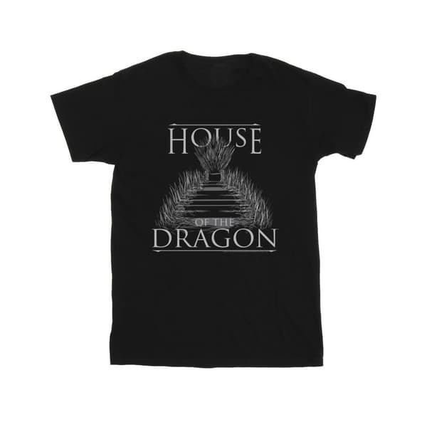 Game Of Thrones: House Of The Dragon Mens Throne Text T-Shirt