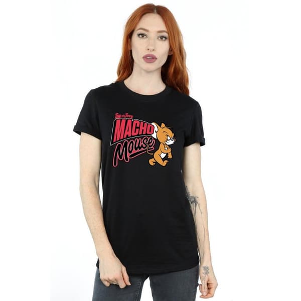 Tom And Jerry Womens/Ladies Macho Mouse Cotton Boyfriend T-Shirt