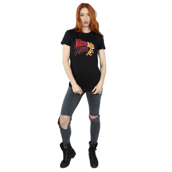 Tom And Jerry Womens/Ladies Macho Mouse Cotton Boyfriend T-Shirt