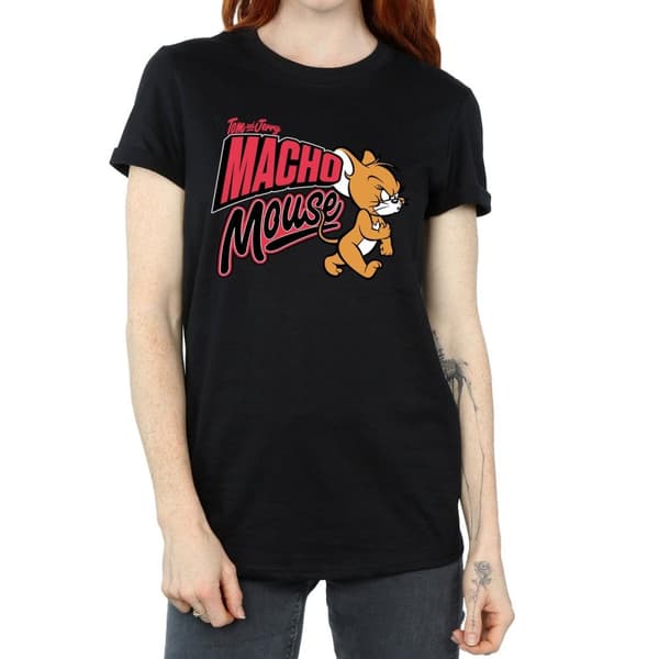 Tom And Jerry Womens/Ladies Macho Mouse Cotton Boyfriend T-Shirt