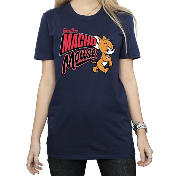 Tom And Jerry Womens/Ladies Macho Mouse Cotton Boyfriend T-Shirt