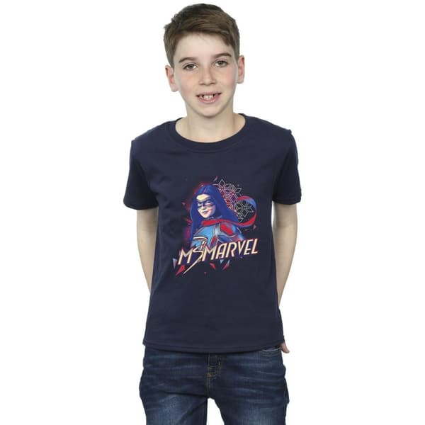Marvel Boys Ms Marvel Face Fade T-Shirt