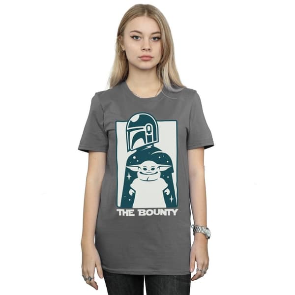 Star Wars Dam/Tjej The Mandalorian The Bounty Boyfriend T-shirt i bomull