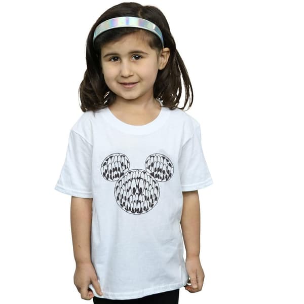 Disney Girls Mickey Mouse Head Of Eyes Cotton T-Shirt