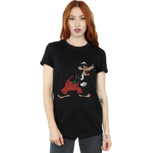 Disney Womens/Ladies Three Little Pigs Big Bad Wolf Cotton Boyfriend T-Shirt