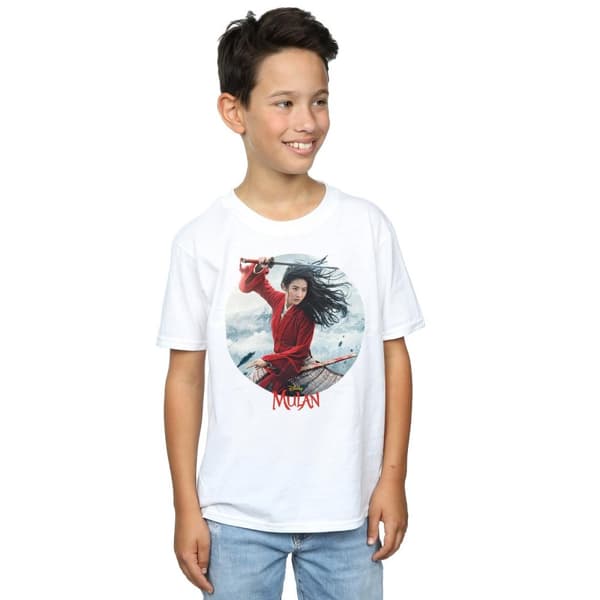 Disney T-shirt med svärdsposter från Mulan-filmen för pojkar