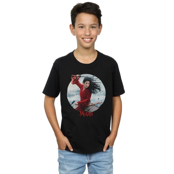 Disney T-shirt med svärdsposter från Mulan-filmen för pojkar