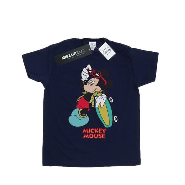 Disney Womens/Ladies Mickey Mouse Skate Dude Cotton Boyfriend T-Shirt