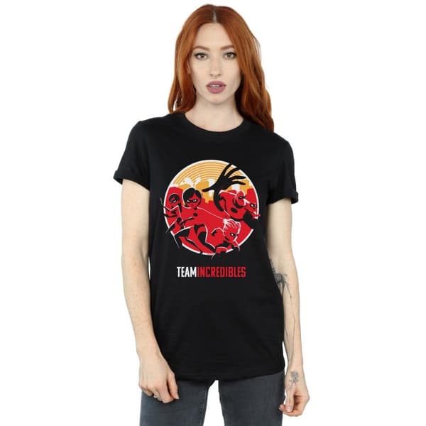 Disney Dam/Lady Incredibles 2 Team Incredibles Boyfriend T-shirt i bomull