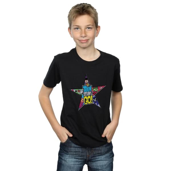 DC Comics Boys Teen Titans Go Star Logo T-Shirt