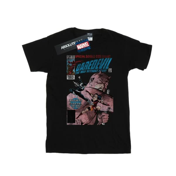 Marvel Dam / Dam Daredevil Distressed Bullseye Vs Elektra Omslag Bomull Boyfriend T-shirt
