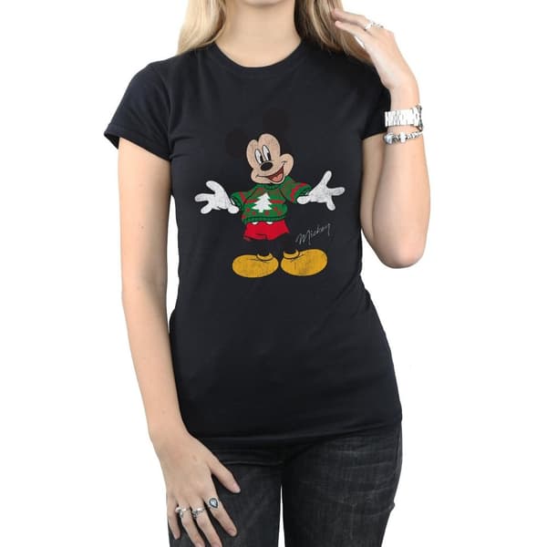 Disney Dam/Tjej Musse Pigg Jul Jumper Bomulls-T-shirt