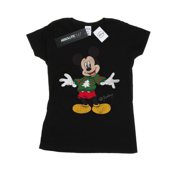 Disney Dam/Tjej Musse Pigg Jul Jumper Bomulls-T-shirt