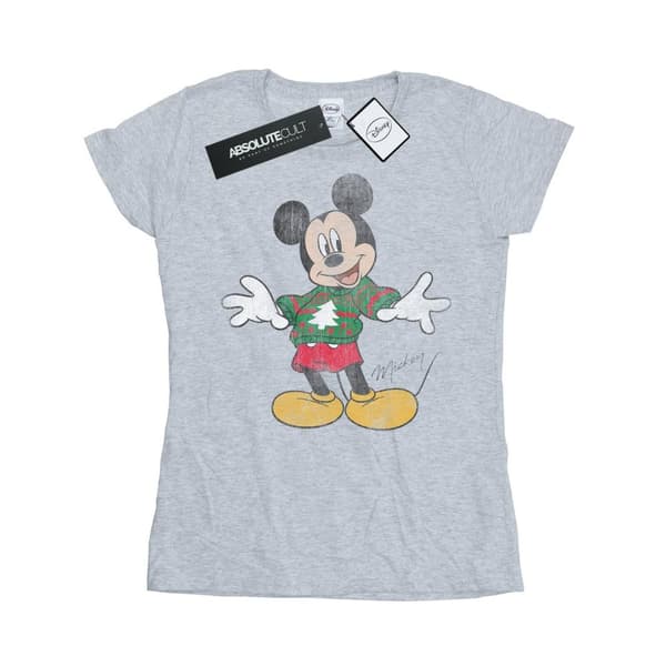 Disney Dam/Tjej Musse Pigg Jul Jumper Bomulls-T-shirt
