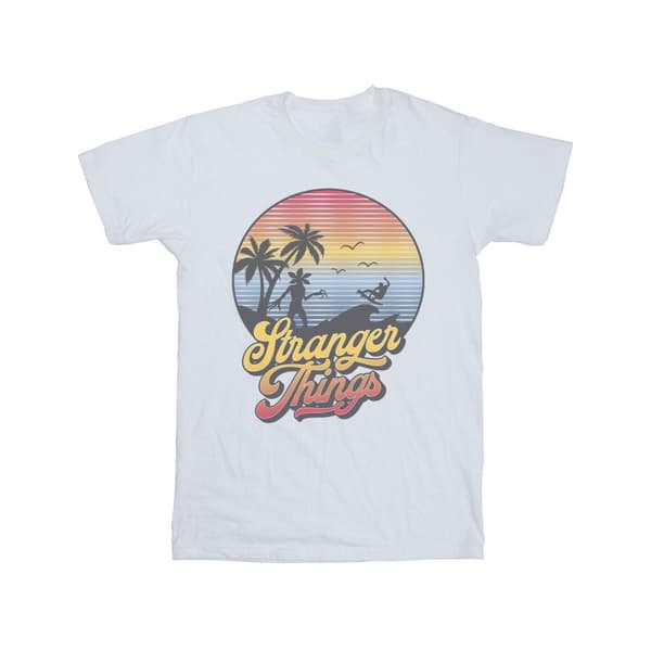 Netflix Mens Stranger Things LA Gradient T-Shirt White XXL