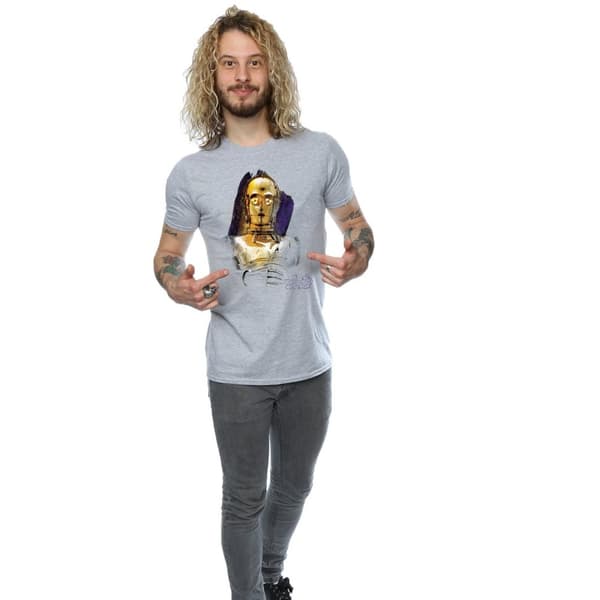 Star Wars C-3PO-borstad t-shirt från De sista jediriddarna
