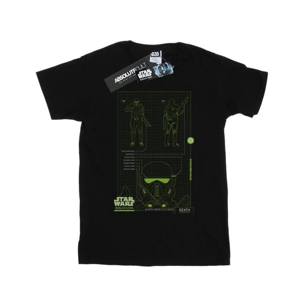 Star Wars Girls Rogue One Death Trooper Schematic Cotton T-Shirt