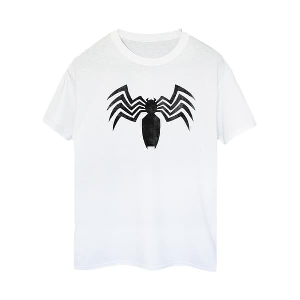 Marvel Womens/Ladies Venom Spider Logo Emblem Cotton Boyfriend T-Shirt