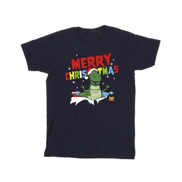 Disney T-shirt i bomull med julstänk från Toy Story Rex
