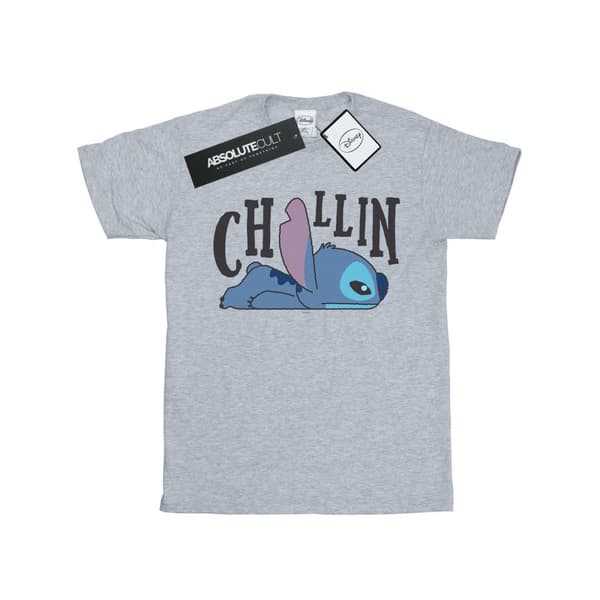 Disney Womens/Ladies Lilo And Stitch Chillin Cotton Boyfriend T-Shirt