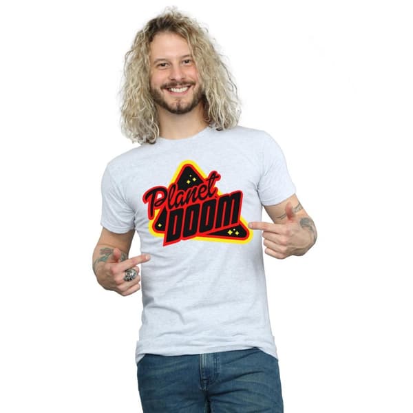 Ready Player One Mens Planet Doom Logo T-Shirt