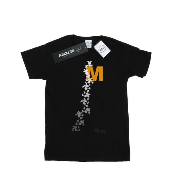 Disney Womens/Ladies Mickey Mouse Climbing Silhouettes Cotton Boyfriend T-Shirt Black 3XL