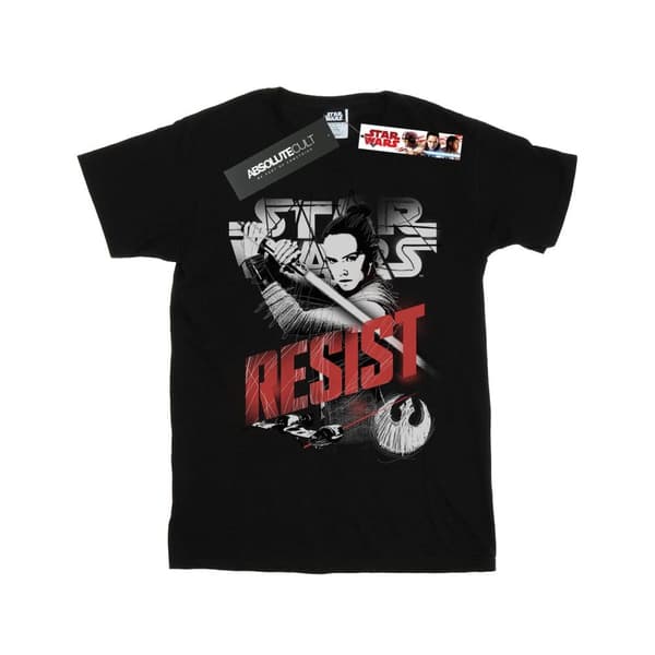 Star Wars Girls The Last Jedi Rey Resist Cotton T-Shirt