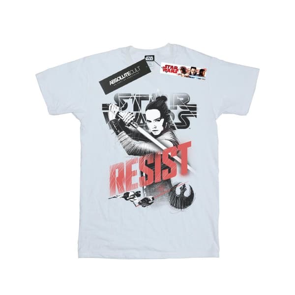 Star Wars Girls The Last Jedi Rey Resist Cotton T-Shirt