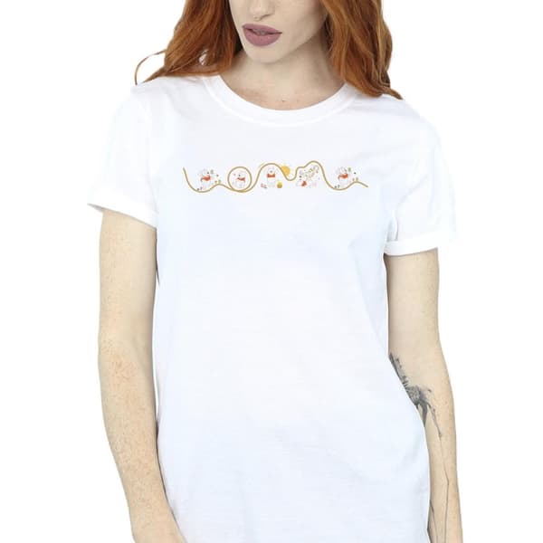 Disney Dam / Dam Winnie The Pooh Tigger Linje Bomull Boyfriend T-shirt