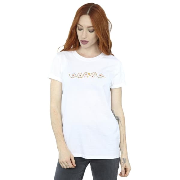 Disney Dam / Dam Winnie The Pooh Tigger Linje Bomull Boyfriend T-shirt