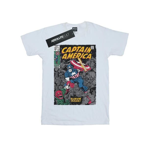 Marvel T-shirt i bomull för flickor med omslag från Captain America-albumet