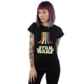 Pikkukuva 2 / 3: Star Wars Womens/Ladies Retro Rainbow Cotton T-Shirt