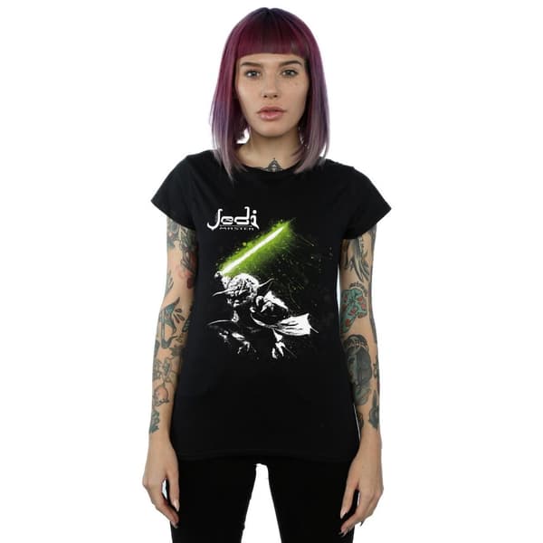 Star Wars Dam/Tjej Yoda Jedi Master Bomulls-T-shirt