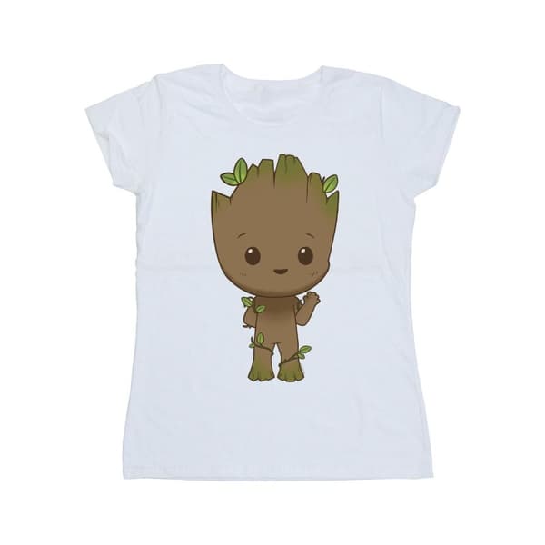 Marvel Womens/Ladies I Am Groot Chibi Wave Pose Cotton T-Shirt