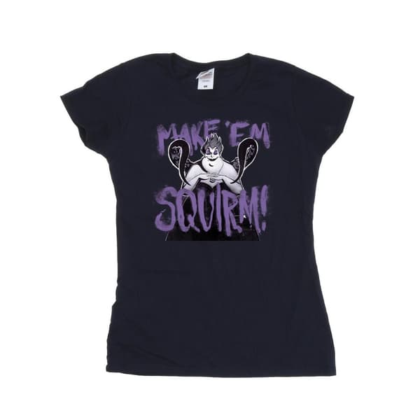 Disney Womens/Ladies Villains Ursula Purple Cotton T-Shirt Navy Blue M