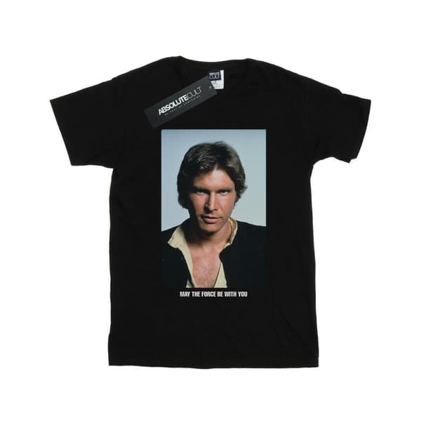 Star Wars Han Solo May The Force T-shirt i bomull för flickor