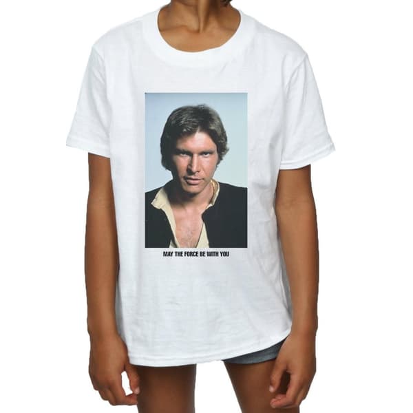 Star Wars Han Solo May The Force T-shirt i bomull för flickor