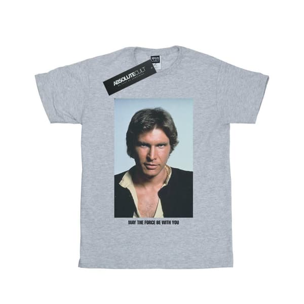 Star Wars Han Solo May The Force T-shirt i bomull för flickor