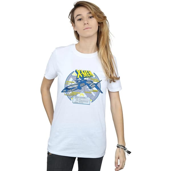 Marvel X-Men X-Jet Breakdown - Boyfriend-t-shirt i bomull för damer/damer