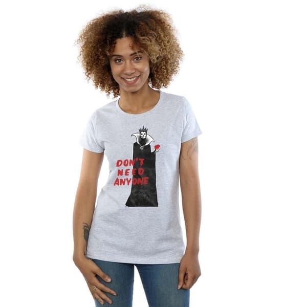 Disney Womens/Ladies Villains Don´t Need Anyone Cotton T-Shirt