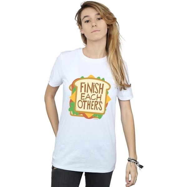 Disney Dam/kvinnor Wreck It Ralph Anna´s Skjorta Bomull Boyfriend T-shirt