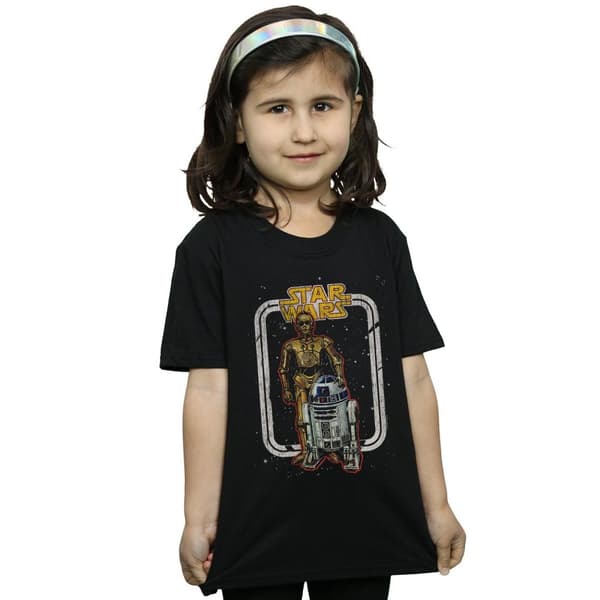 Star Wars Girls R2-D2 And C-3PO Vintage Cotton T-Shirt
