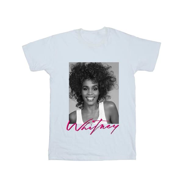 Whitney Houston Womens/Ladies Smile Photograph Cotton Boyfriend T-Shirt